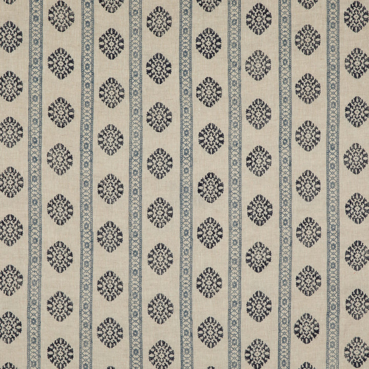 Alma Indigo by G P & J Baker Fabric COROMANDEL SMALL PRINTS LINEN - 100% India Horizontal: 7.5648 and Vertical: 3.94 53.978 - Fabric Carolina -