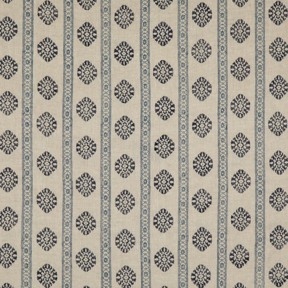 Alma Indigo by G P & J Baker Fabric COROMANDEL SMALL PRINTS LINEN - 100% India - Horizontal: 7.5648 and Vertical: 3.94 53.978 - Fabric Carolina -