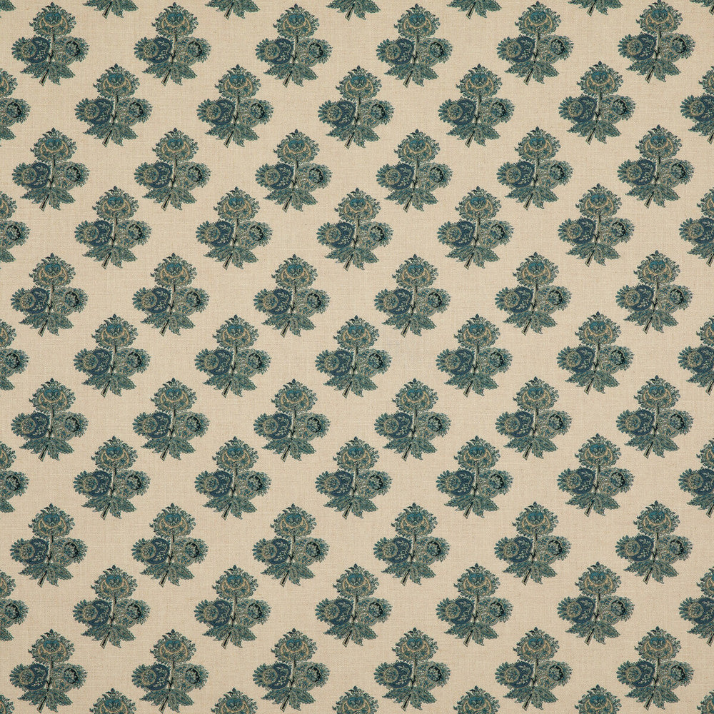 Poppy Paisley Indigo by G P & J Baker Fabric COROMANDEL SMALL PRINTS VISCOSE - 82%;LINEN - 18% United Kingdom Horizontal: 5.4372 and Vertical: 5.91 54.372 - Fabric Carolina -