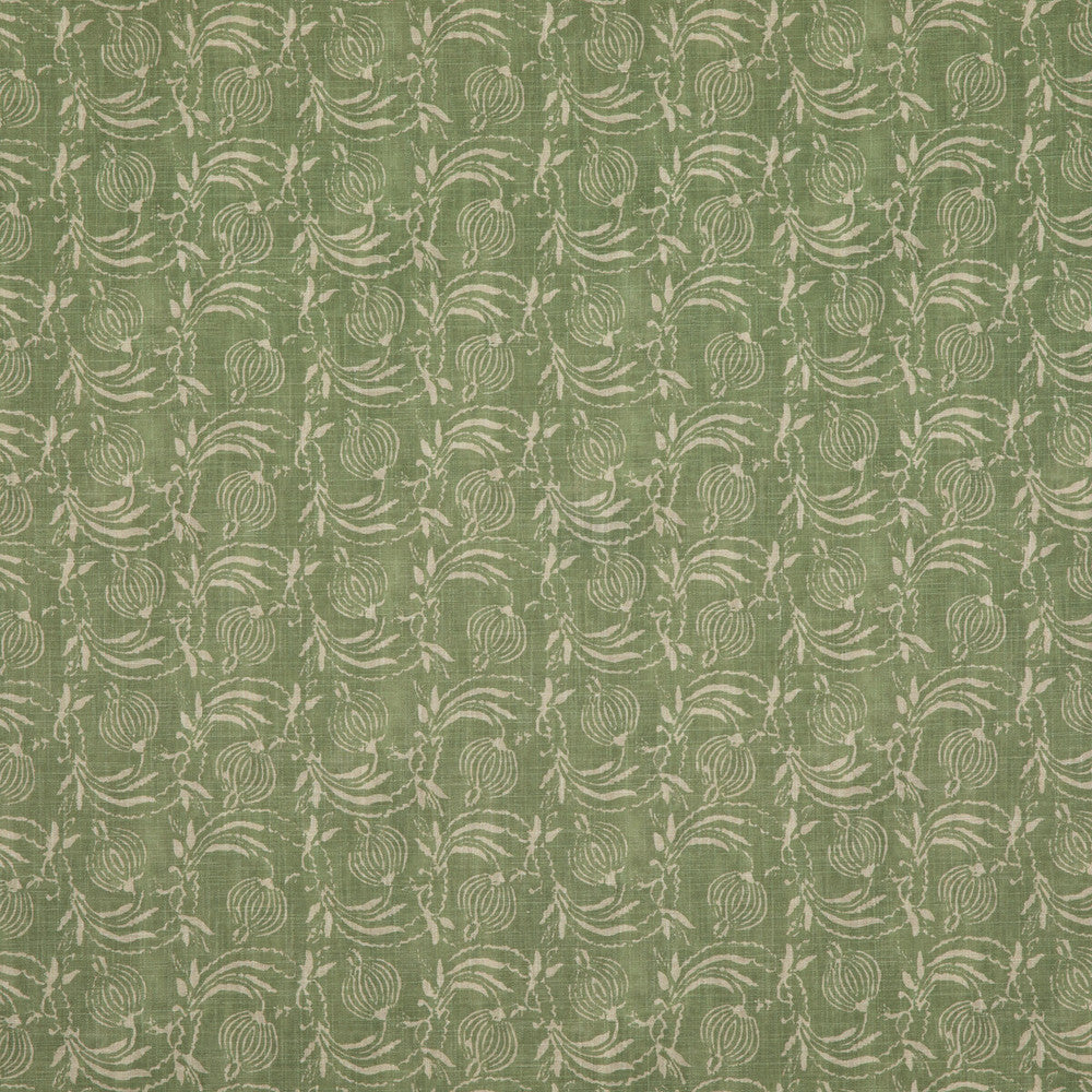 Pomegranate Green by G P & J Baker Fabric COROMANDEL SMALL PRINTS VISCOSE - 67%;LINEN - 33% United Kingdom - Horizontal: 7.7618 and Vertical: 17.336 54.372 - Fabric Carolina -