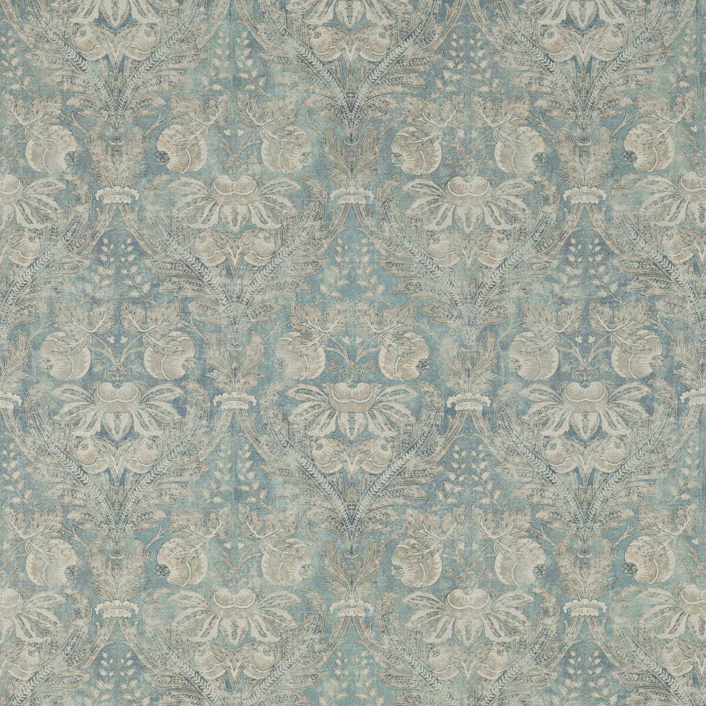 Lapura Damask Blue by G P & J Baker Designer Fabric COROMANDEL VISCOSE - 82%;LINEN - 18% United Kingdom - Horizontal: 26.989 and Vertical: 23.246 53.978 - Swanky Fabrics -