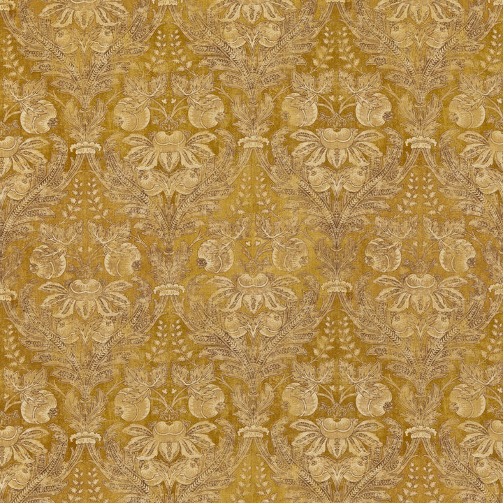 Lapura Damask Ochre by G P & J Baker Designer Fabric COROMANDEL VISCOSE - 82%;LINEN - 18% United Kingdom Horizontal: 26.989 and Vertical: 23.246 53.978 - Swanky Fabrics -