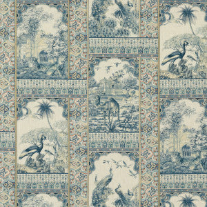 Indienne Toile Red/Blue by G P & J Baker Fabric
