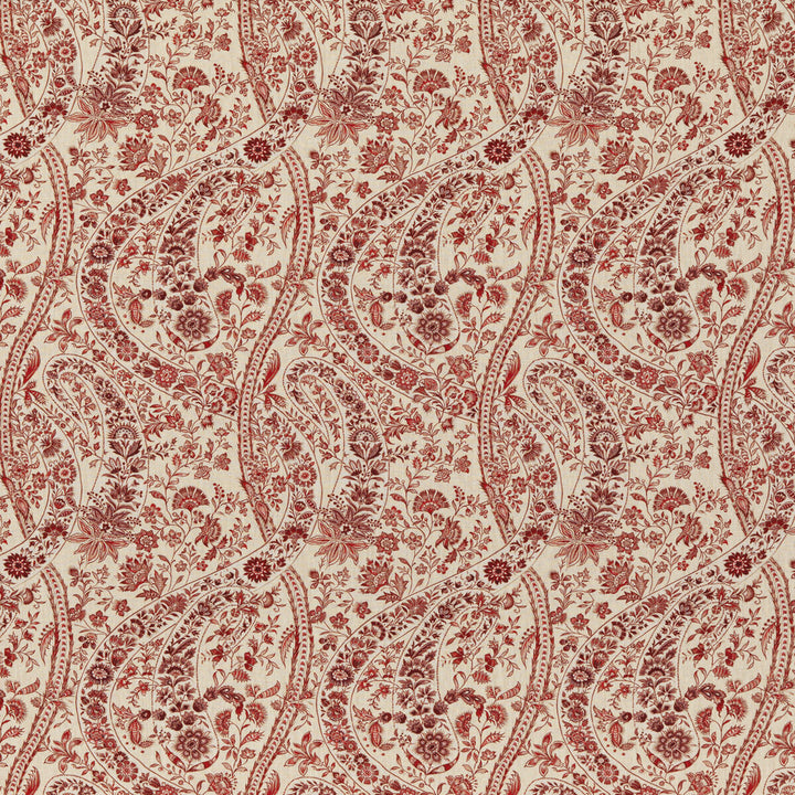 Bukhara Paisley Red by G P & J Baker Fabric COROMANDEL LINEN - 100% United Kingdom - Horizontal: 13.593 and Vertical: 23.64 54.372 - Fabric Carolina -