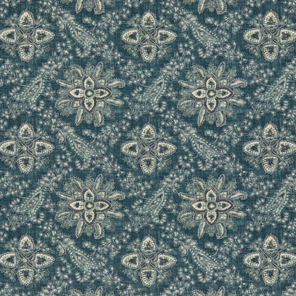 Cashmira Blue by G P & J Baker Fabric COROMANDEL VISCOSE - 82%;LINEN - 18% United Kingdom Horizontal: 13.593 and Vertical: 12.608 54.372 - Fabric Carolina -