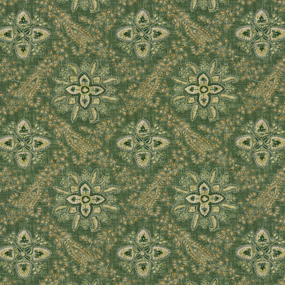 Cashmira Emerald by G P & J Baker Fabric COROMANDEL VISCOSE - 82%;LINEN - 18% United Kingdom - Horizontal: 13.593 and Vertical: 12.608 54.372 - Fabric Carolina -