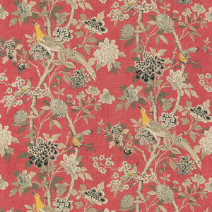 Hydrangea Bird (Archive) Old Rose by G P & J Baker Fabric