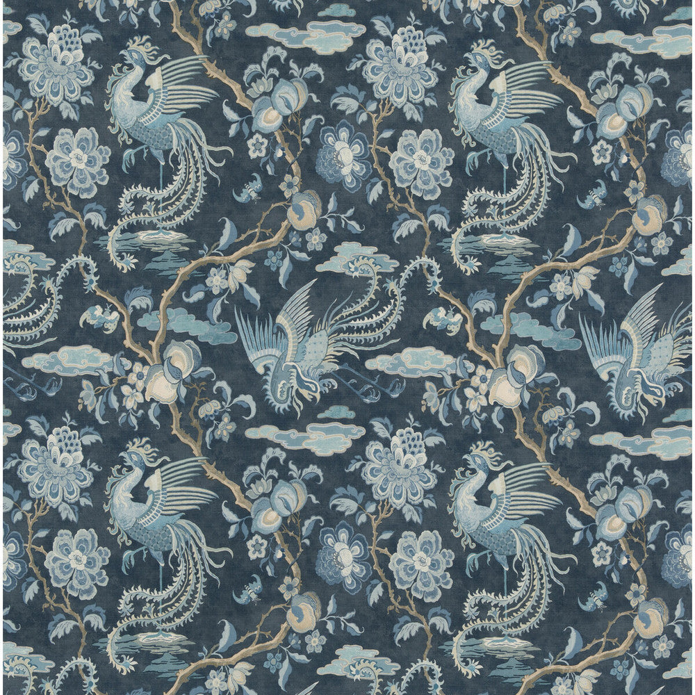 Chifu Indigo by G P & J Baker Fabric CHIFU LINEN - 100% Thailand MEDIUM Horizontal: 26.201 and Vertical: 30.732 52.402 - Fabric Carolina -