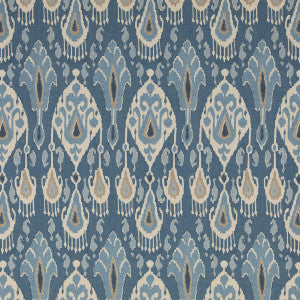 Ikat Bokhara Blue by G P & J Baker Fabric