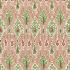 Ikat Bokhara Rose/Green by G P & J Baker Fabric