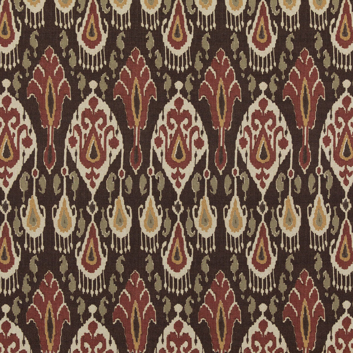 Ikat Bokhara Espresso by G P & J Baker Fabric G P & J Baker Fabric Ikat Bokhara EspressoFabric CHIFU VISCOSE - 49%;LINEN - 26%;COTTON - 17%;POLYESTER - 8% Thailand </p><p>Repeat: H: 10.244, V: 27.186 51.22 - Fabric Carolina -