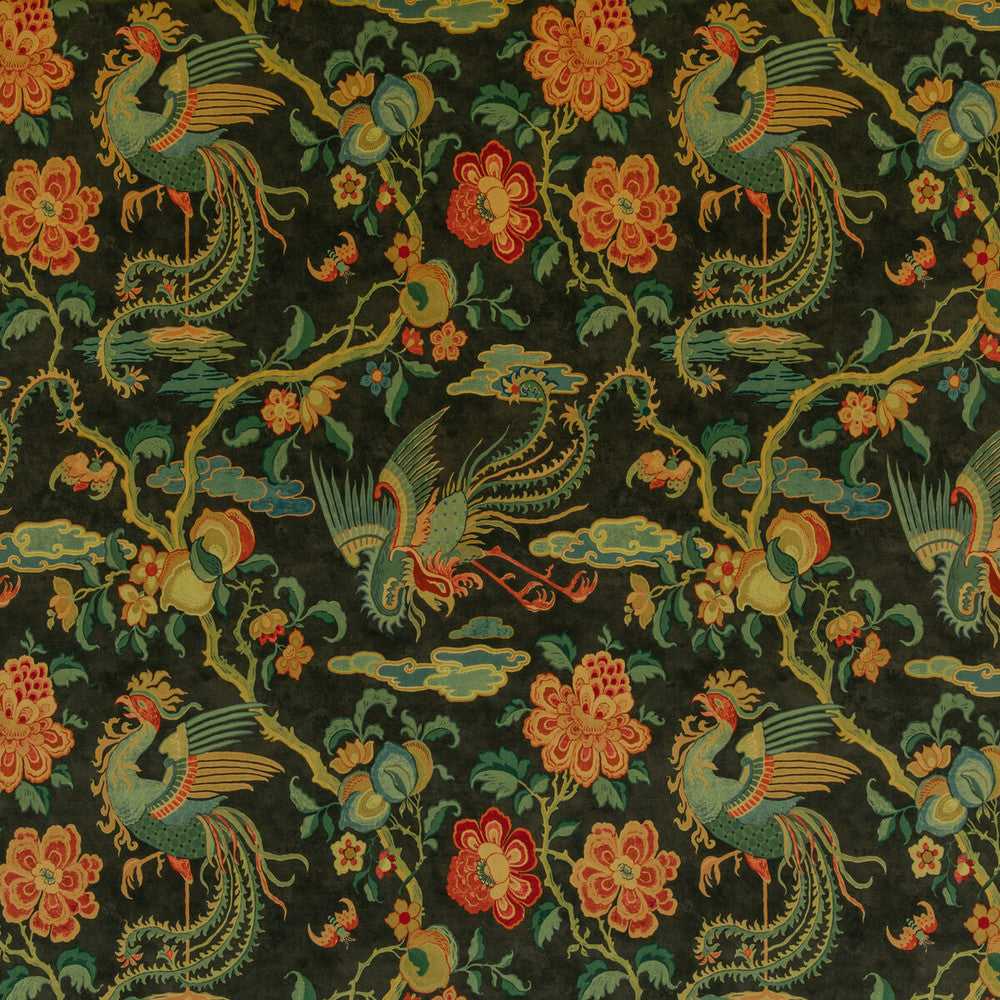 Chifu Velvet Charcoal/Multi by G P & J Baker Fabric CHIFU COTTON - 90%;POLYESTER - 10% Thailand MEDIUM Horizontal: 26.201 and Vertical: 30.338 52.402 - Fabric Carolina -