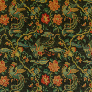 Chifu Velvet Charcoal/Multi by G P & J Baker Fabric