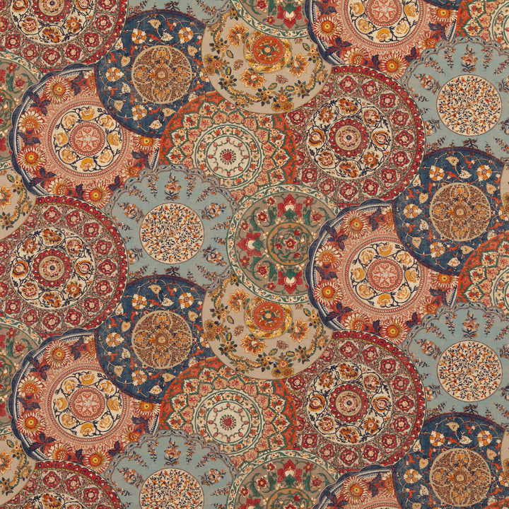 Imari Red/Indigo by G P & J Baker Fabric CHIFU VISCOSE - 67%;LINEN - 33% United Kingdom HEAVY Horizontal: 53.978 and Vertical: 24.428 53.978 - Fabric Carolina -