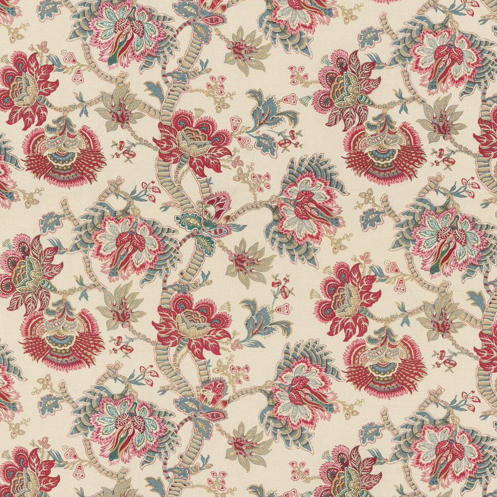 Kingham Red/ Blue by G P & J Baker Fabric PORTOBELLO LINEN - 89%;VISCOSE - 9%;POLYESTER - 2% India Horizontal: 50.826 and Vertical: 31.126 50.826 - Fabric Carolina -
