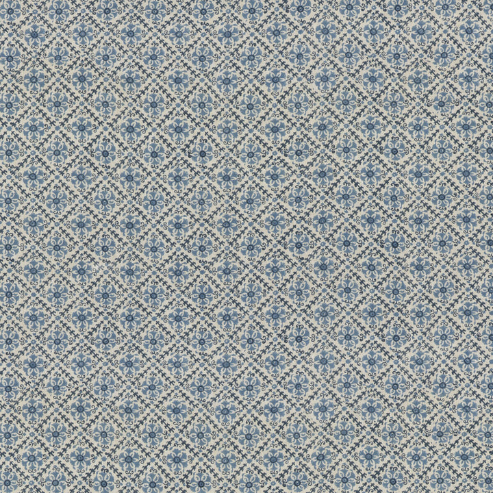 Camden Trellis Blue by G P & J Baker Fabric PORTOBELLO LINEN - 100% India Horizontal: 2.955 and Vertical: 2.955 53.19 - Fabric Carolina -