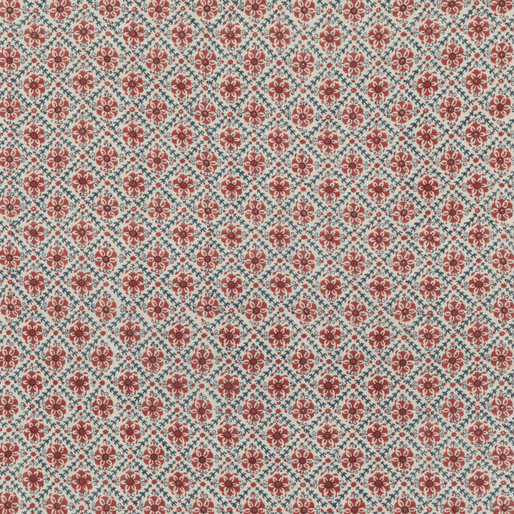 Camden Trellis Red/ Blue by G P & J Baker Fabric G P & J Baker Fabric Camden Trellis Red/ BlueFabric PORTOBELLO LINEN - 100% United Kingdom </p><p>Repeat: H: 2.955, V: 2.955 53.19 - Fabric Carolina -