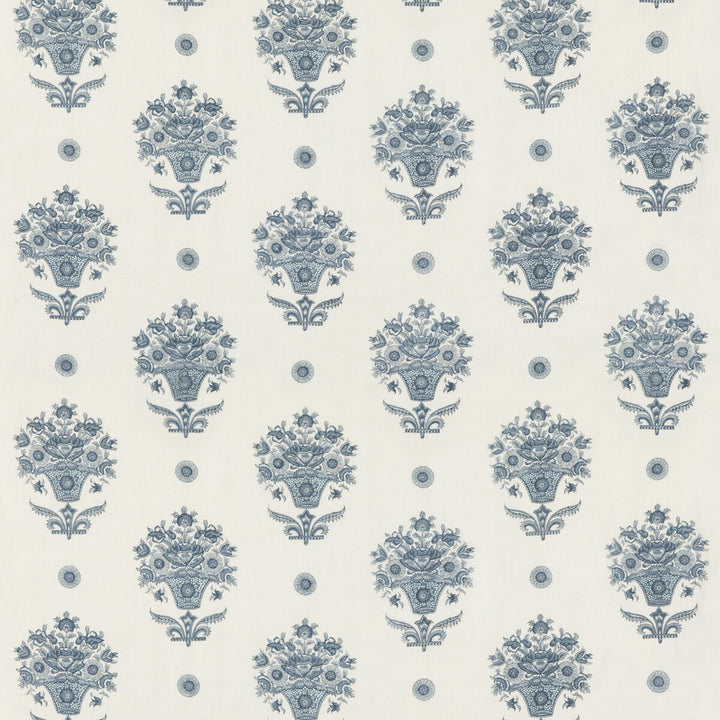 Pondicherry Indigo by G P & J Baker Fabric PORTOBELLO LINEN - 100% India Horizontal: 17.336 and Vertical: 15.76 52.008 - Fabric Carolina -