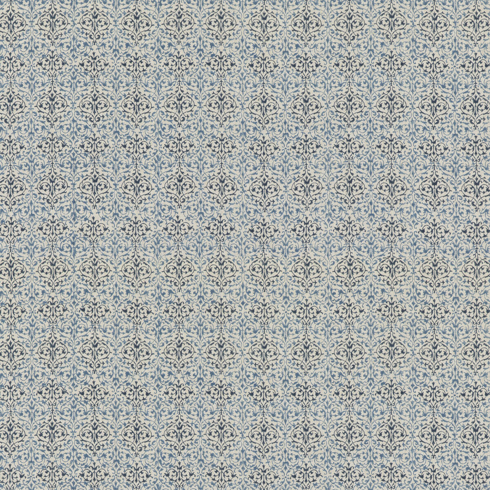 Arabesque Blue by G P & J Baker Fabric PORTOBELLO LINEN - 100% India Horizontal: 3.546 and Vertical: 7.092 56.736 - Fabric Carolina -