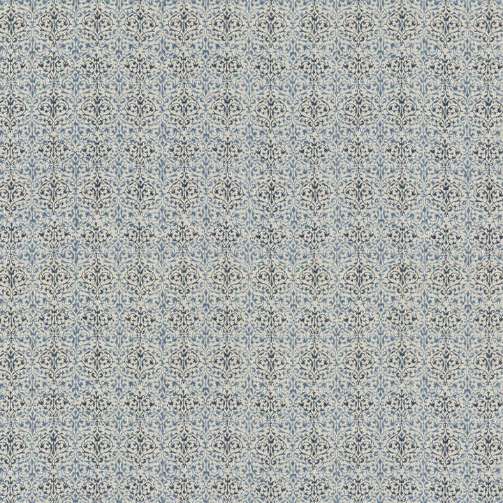 Arabesque Blue by G P & J Baker Fabric PORTOBELLO LINEN - 100% India Horizontal: 3.546 and Vertical: 7.092 56.736 - Fabric Carolina -
