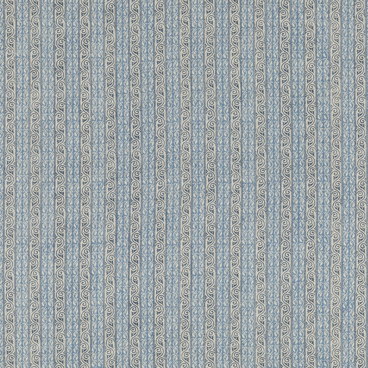 Tetbury Stripe Blue by G P & J Baker Fabric PORTOBELLO LINEN - 100% India Horizontal: 2.2852 and Vertical: 54.372 - Fabric Carolina -