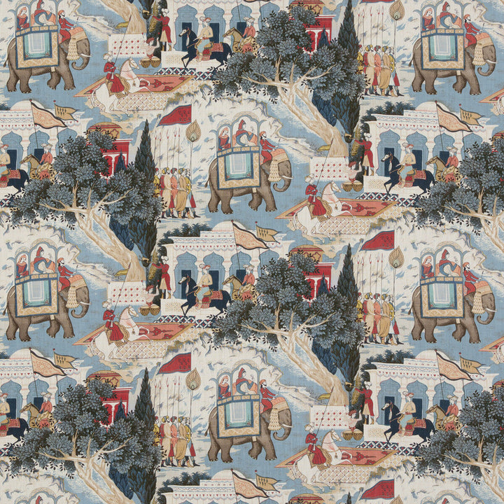 Shalimar Indigo/Red by G P & J Baker Fabric G P & J Baker Fabric Shalimar Indigo/RedFabric CASPIAN COTTON - 90%;LINEN - 10% United Kingdom </p><p>Repeat: H: 17.73, V: 21.67 53.19 - Fabric Carolina -