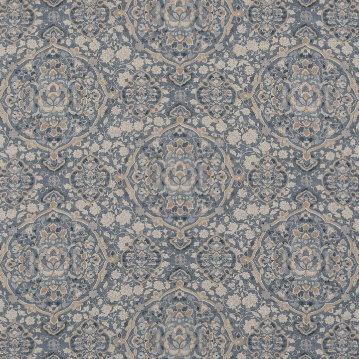 Kiana Blue by G P & J Baker Fabric CASPIAN VISCOSE - 67%;LINEN - 33% United Kingdom Horizontal: 16.942 and Vertical: 23.64 51.22 - Fabric Carolina -