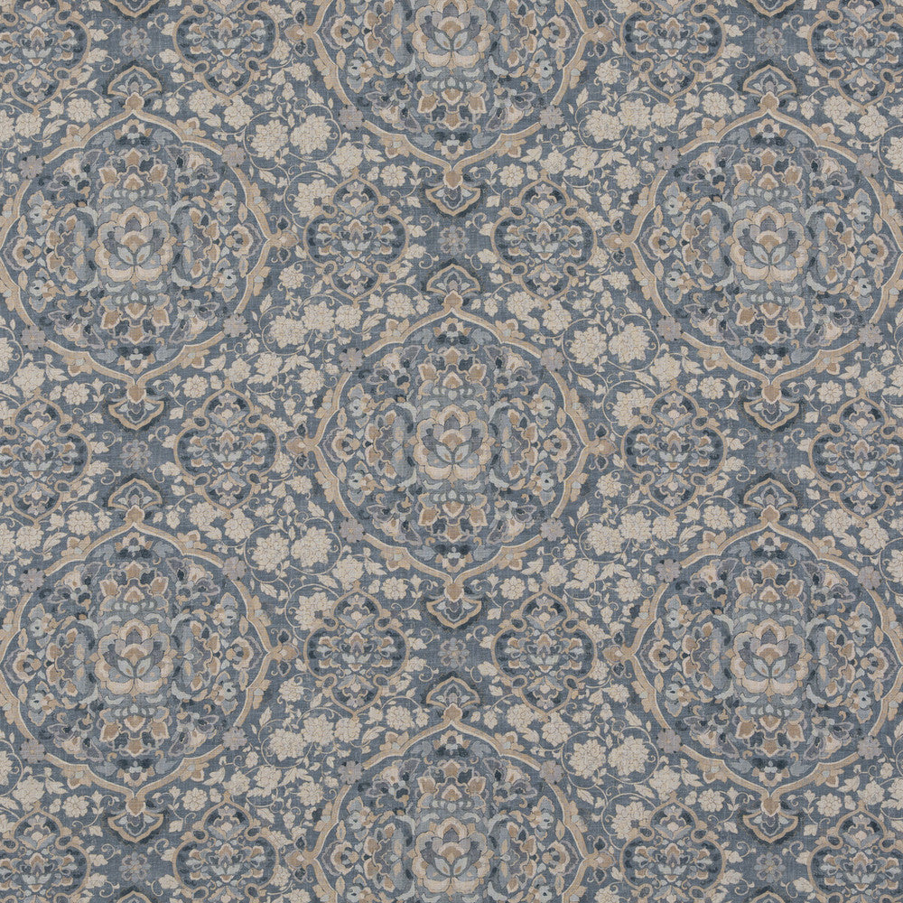 Kiana Blue by G P & J Baker Fabric G P & J Baker Fabric Kiana BlueFabric CASPIAN VISCOSE - 67%;LINEN - 33% United Kingdom </p><p>Repeat: H: 16.942, V: 23.64 51.22 - Fabric Carolina -