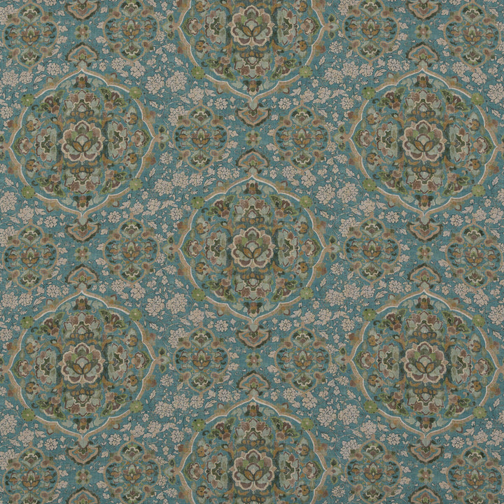 Kiana Teal by G P & J Baker Fabric CASPIAN VISCOSE - 67%;LINEN - 33% United Kingdom Horizontal: 16.942 and Vertical: 23.64 51.22 - Fabric Carolina -