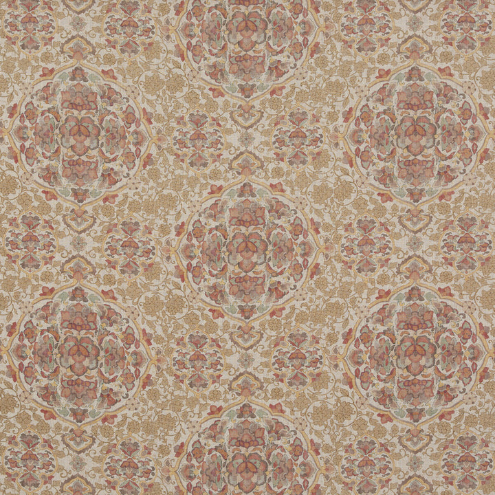 Kiana Red/Aqua by G P & J Baker Fabric CASPIAN VISCOSE - 67%;LINEN - 33% United Kingdom Horizontal: 16.942 and Vertical: 23.64 51.22 - Fabric Carolina -