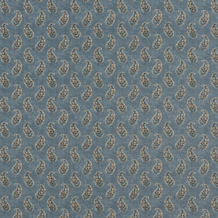 Patola Paisley Blue by G P & J Baker Fabric CASPIAN VISCOSE - 82%;LINEN - 18% United Kingdom Horizontal: 4.531 and Vertical: 9.456 54.372 - Fabric Carolina -