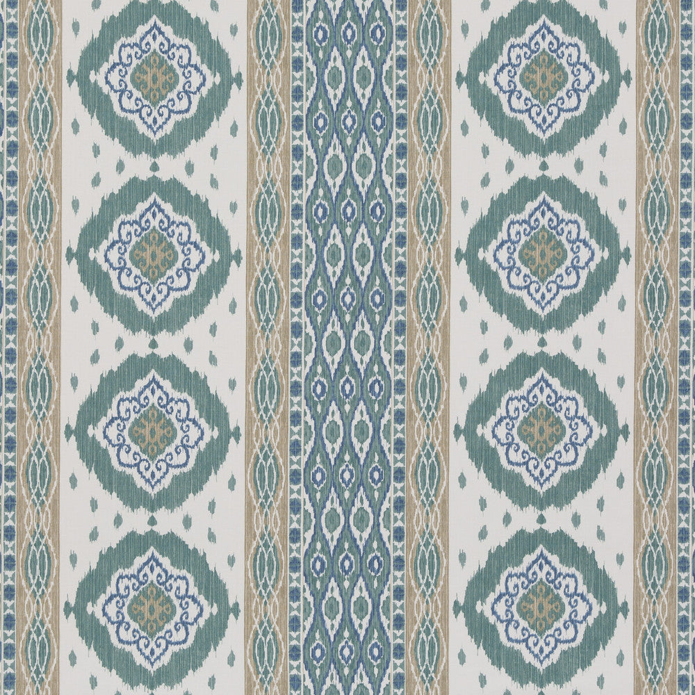 Crosby Aqua by G P & J Baker Fabric CASPIAN COTTON - 60%;LINEN - 40% India Horizontal: 26.989 and Vertical: 12.608 53.978 - Fabric Carolina -