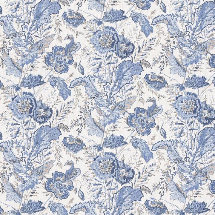 Indienne Flower Blue by G P & J Baker Fabric G P & J Baker Fabric Indienne Flower BlueFabric CASPIAN LINEN - 100% Thailand </p><p>Repeat: H: 17.336, V: 26.792 52.402 - Fabric Carolina -