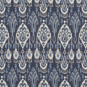 Ikat Bokhara Linen Indigo by G P & J Baker Fabric