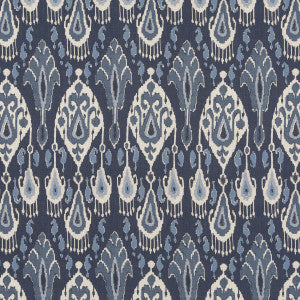 Ikat Bokhara Linen Indigo by G P & J Baker Fabric