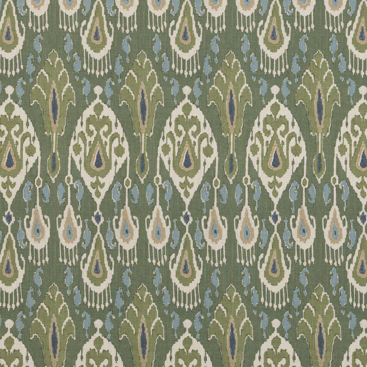 Ikat Bokhara Linen Emerald by G P & J Baker Fabric G P & J Baker Fabric Ikat Bokhara Linen EmeraldFabric CASPIAN LINEN - 100% Thailand </p><p>Repeat: H: 10.441, V: 27.58 52.402 - Fabric Carolina -