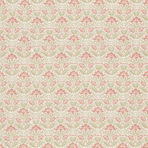 Iris Meadow Cotton Pink/Green by G P & J Baker Fabric