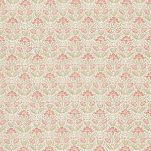 Iris Meadow Cotton Pink/Green by G P & J Baker Fabric