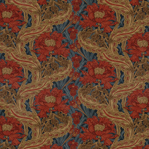 Brantwood Velvet Red/Blue by G P & J Baker Fabric