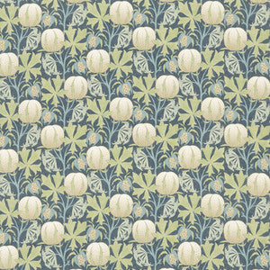 Pumpkins Cotton Green/Blue by G P & J Baker Fabric