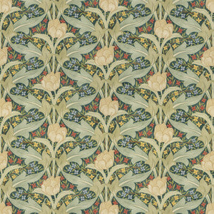 Tulip & Jasmine Cotton Emerald by G P & J Baker Fabric