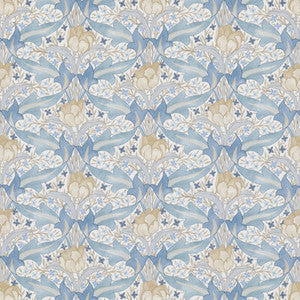 Tulip & Jasmine Cotton Blue by G P & J Baker Fabric
