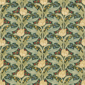 Tulip & Jasmine Velvet Emerald by G P & J Baker Fabric