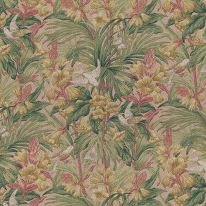 Trumpet Flowers Blush by G P & J Baker Fabric