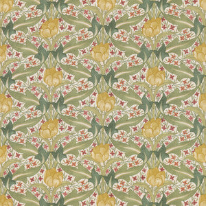 Tulip & Jasmine Red/Green by G P & J Baker Fabric