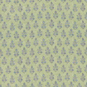 Poppy Sprig Green/Blue by G P & J Baker Fabric
