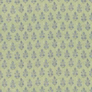 Poppy Sprig Green/Blue by G P & J Baker Fabric