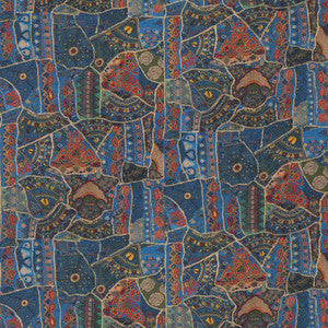 Front Row Jewel Blue BP11052.1.0 by G P & J Baker Fabric