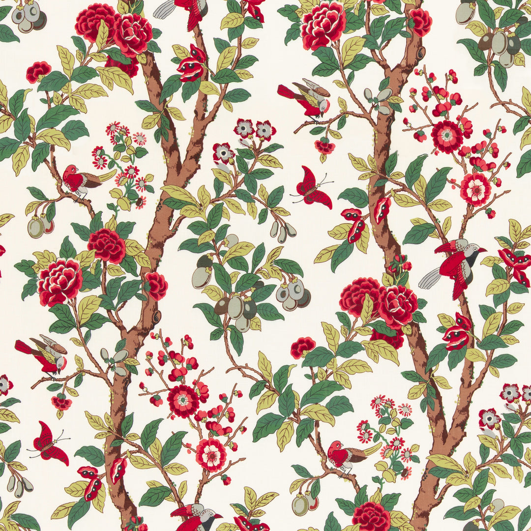 Eldon - Document Red/Green By G P & J Baker Fabric