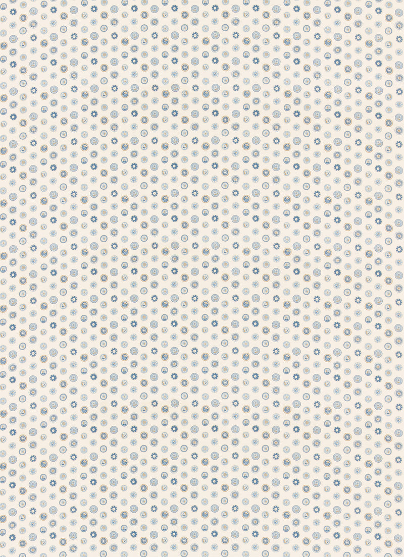 Court Buttons - Blue By G P & J Baker Fabric
